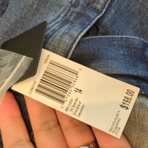 Magaschoni Butterfly Embroidered Beaded Bohemian Skinny Embellishments Jeans 14 - Picture 9 of 9